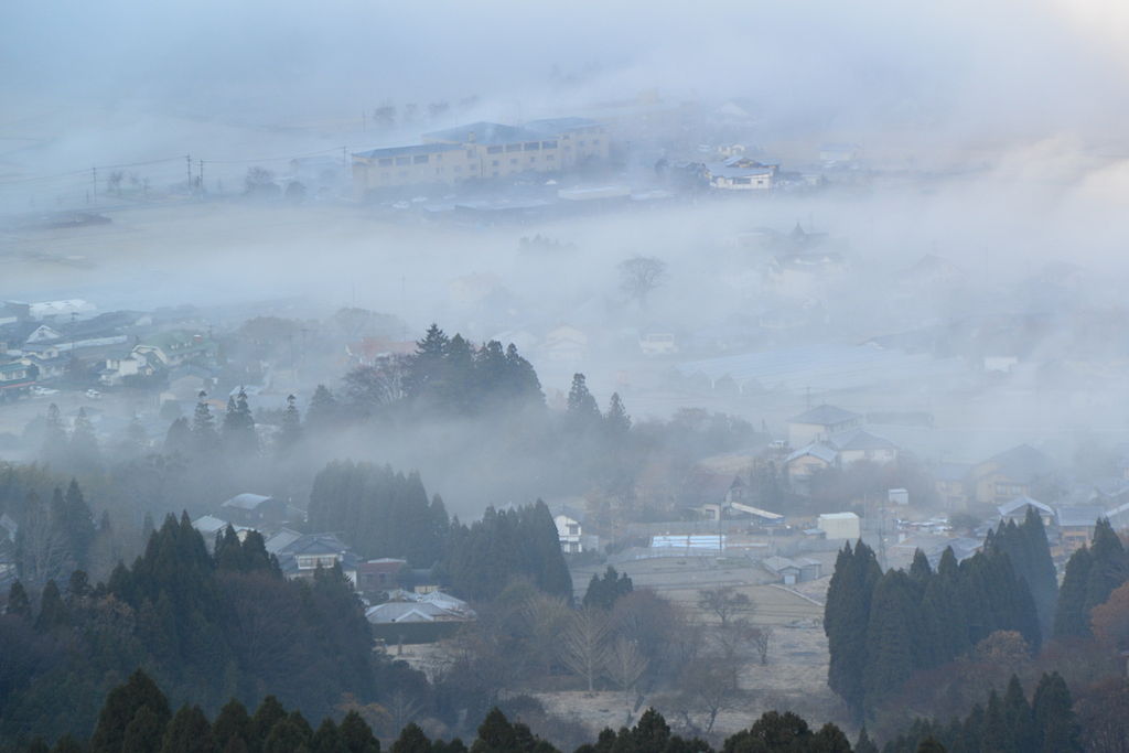 Yufuin Onsen Morning Fog Yufuin Onsen Morning Fog