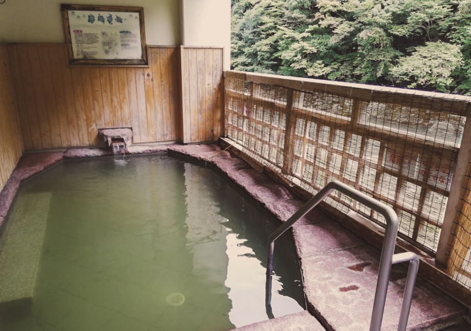 Private Onsen room with a Rotenburo  6 different types of bath in Ryokan