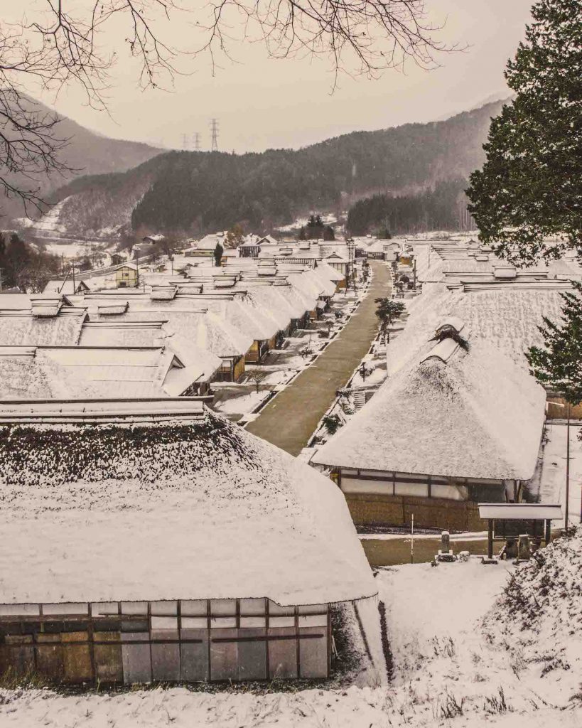 Ouchi Juku Winter Snow Aizu Wakamatsu